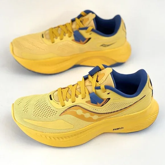 NEW Saucony Guide 15 Gold Summit Women's Running Shoes Yellow Sneakers - Picture 2 of 12